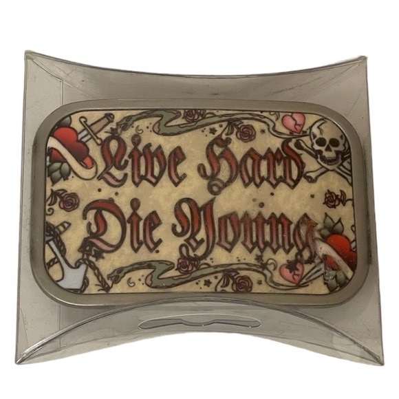 BUCKLE DOWN Live Hard Die Young belt buckle - Picture 5 of 5
